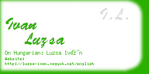 ivan luzsa business card